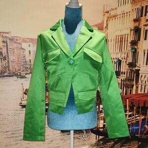 Vibrant Green Women's Suit Jacket
